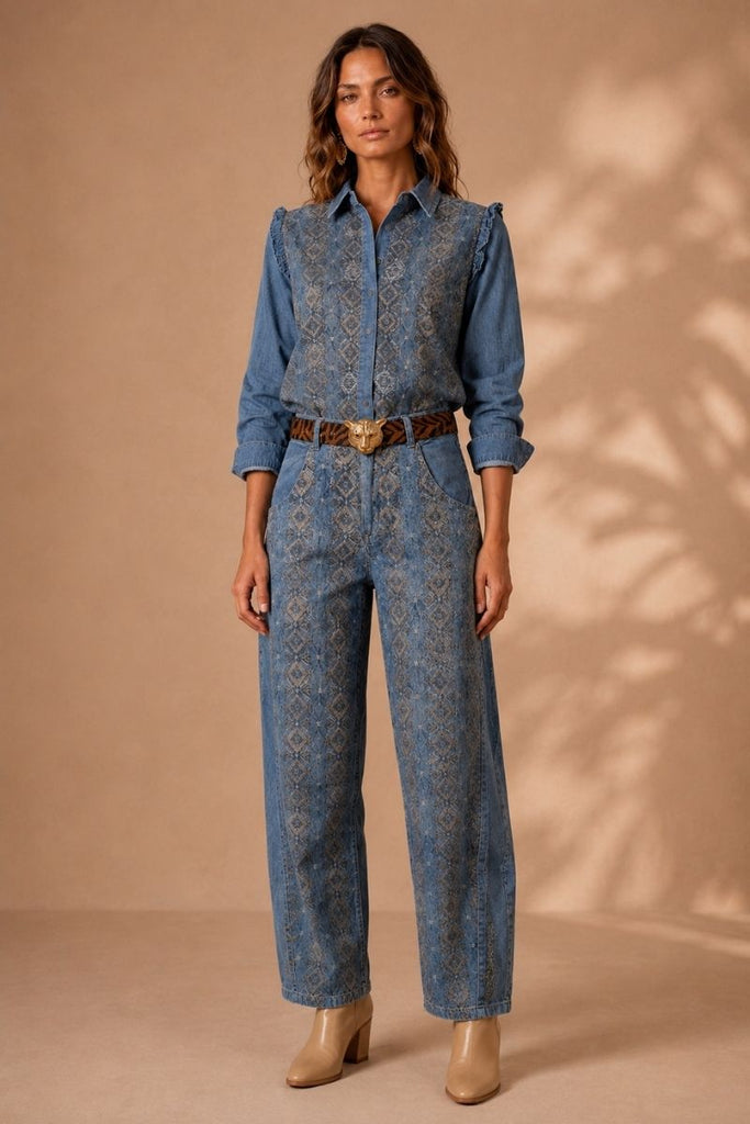 PANTALON DENIM BAGGY AZUL