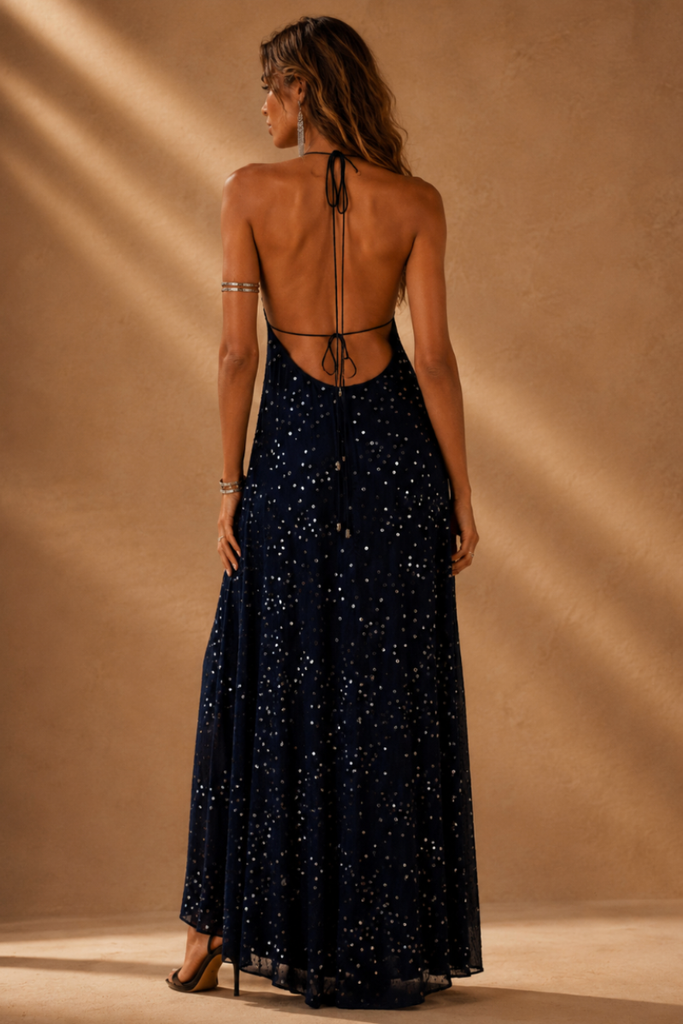 VESTIDO MAXI MYLA NAVY BLUE