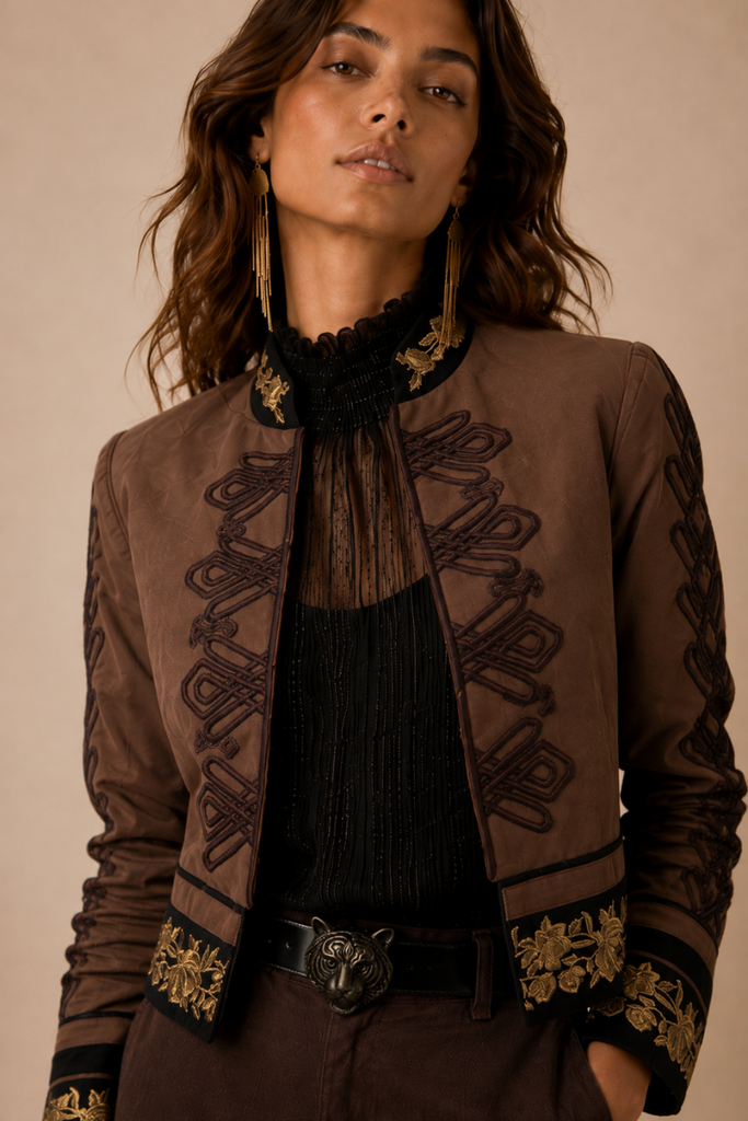 CHAQUETA MILITARY CHOCOLATE