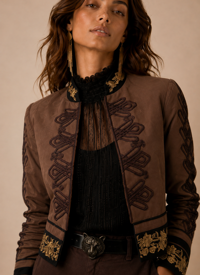 CHAQUETA MILITARY CHOCOLATE