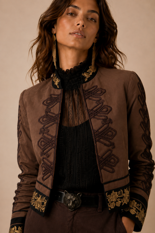 CHAQUETA MILITARY CHOCOLATE