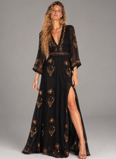 *PREVENTA* VESTIDO MAXI SONIC NEGRO