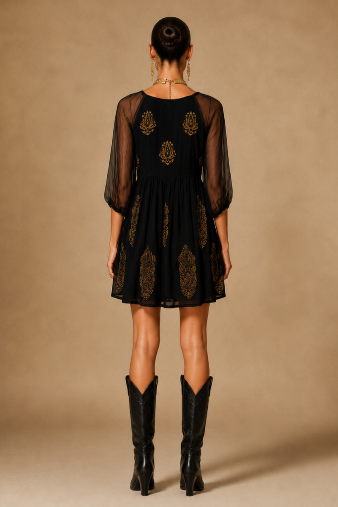 VESTIDO MINI RYLEE BLACK TALLA XS