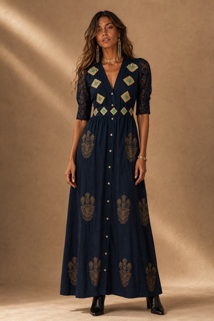 VESTIDO MAXI VALENTINA ORBIT ECLIPSE