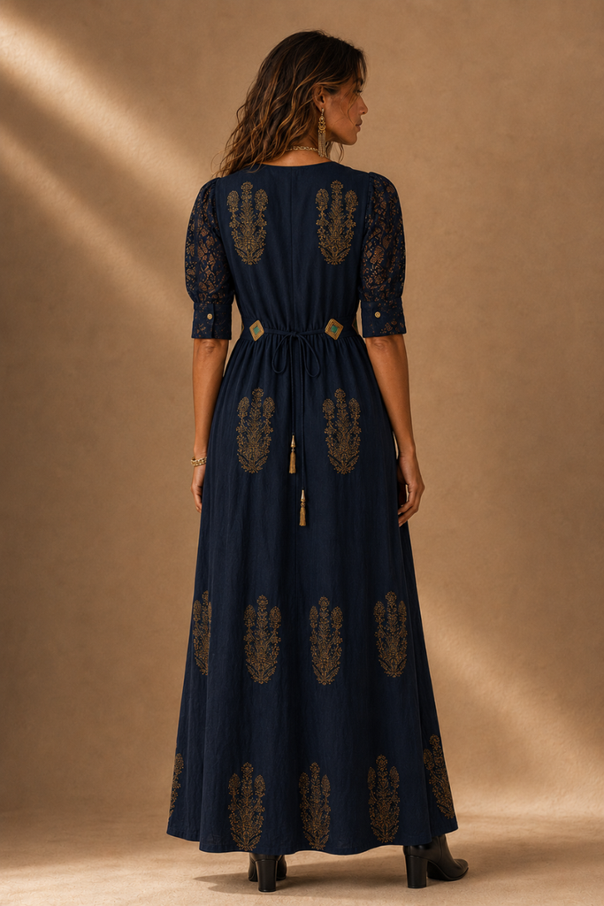 VESTIDO MAXI VALENTINA ORBIT ECLIPSE