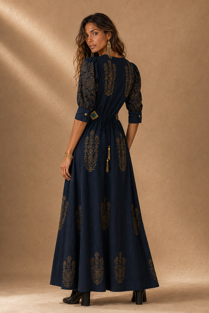 VESTIDO MAXI VALENTINA ORBIT ECLIPSE