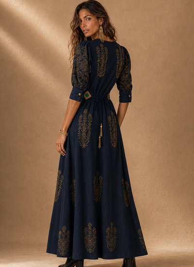 VESTIDO MAXI VALENTINA ORBIT ECLIPSE