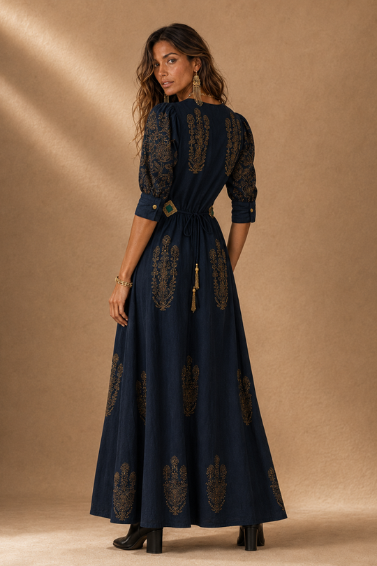 VESTIDO MAXI VALENTINA ORBIT ECLIPSE
