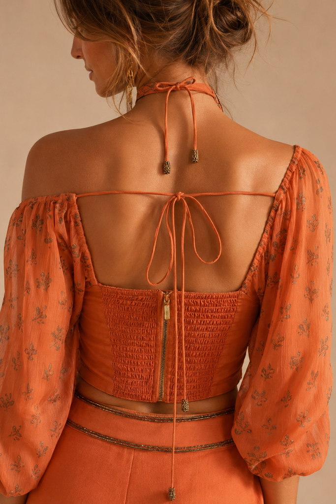 TOP MIRZA BURNT ORANGE