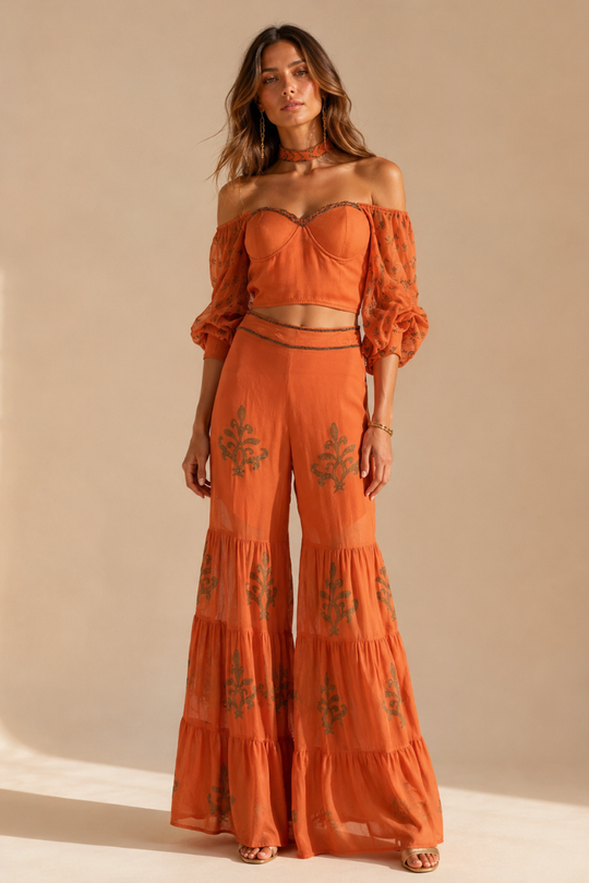 TOP MIRZA BURNT ORANGE