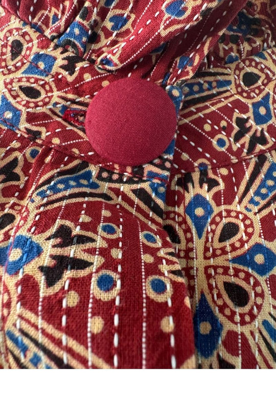 BLUSA BURGUNDY PRINT