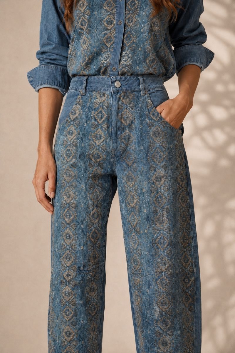PANTALON DENIM BAGGY AZUL