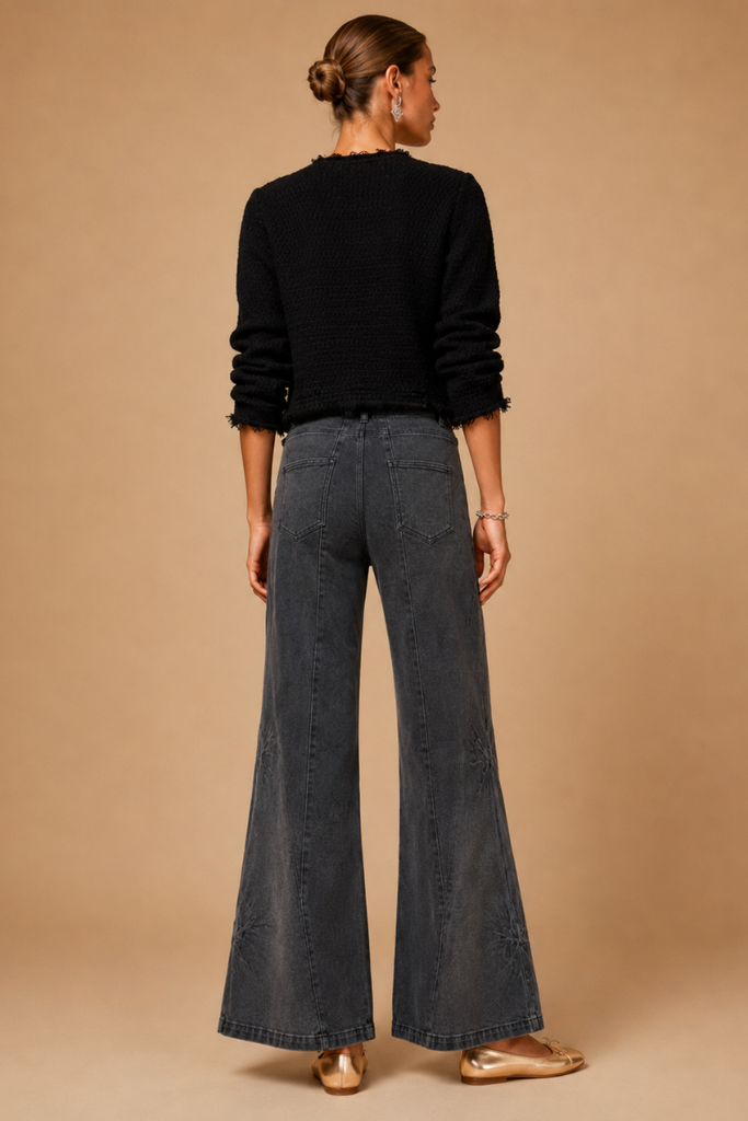 PANTALON MIXED DENIM BLACK