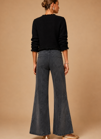 PANTALON MIXED DENIM BLACK