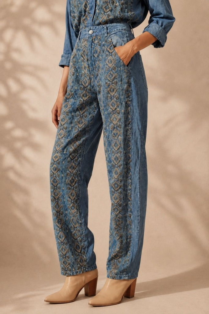 PANTALON DENIM BAGGY AZUL
