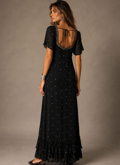 VESTIDO MAXI NEGRO TALLA XS