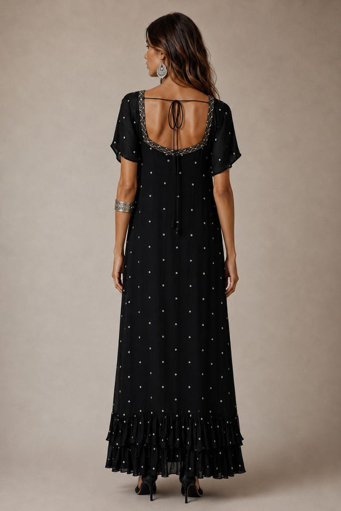 VESTIDO MAXI NEGRO TALLA XS
