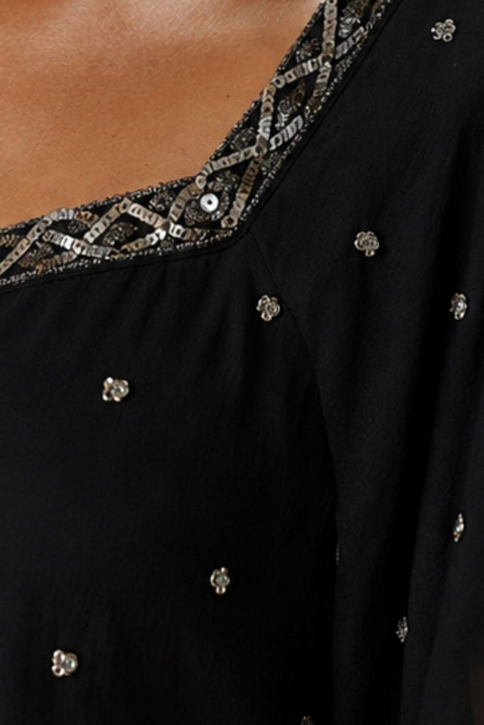 VESTIDO MAXI NEGRO TALLA XS