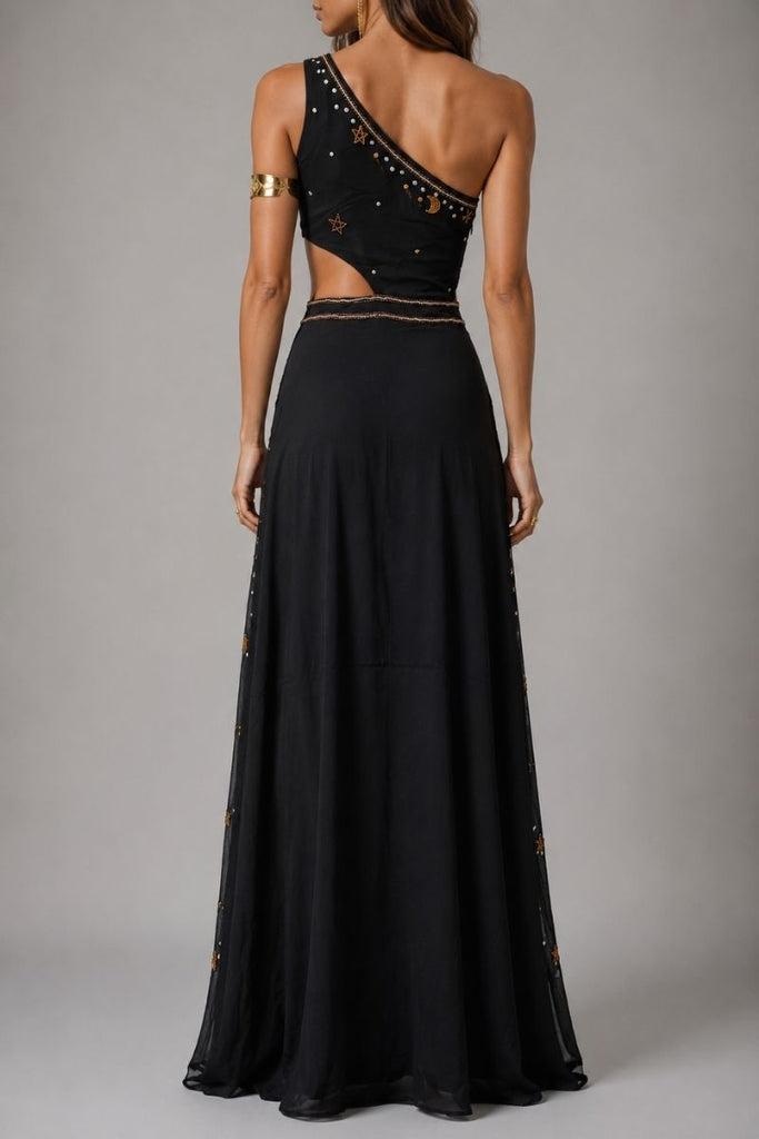 VESTIDO MAXI GALAXY NEGRO