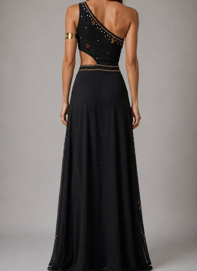 VESTIDO MAXI GALAXY NEGRO