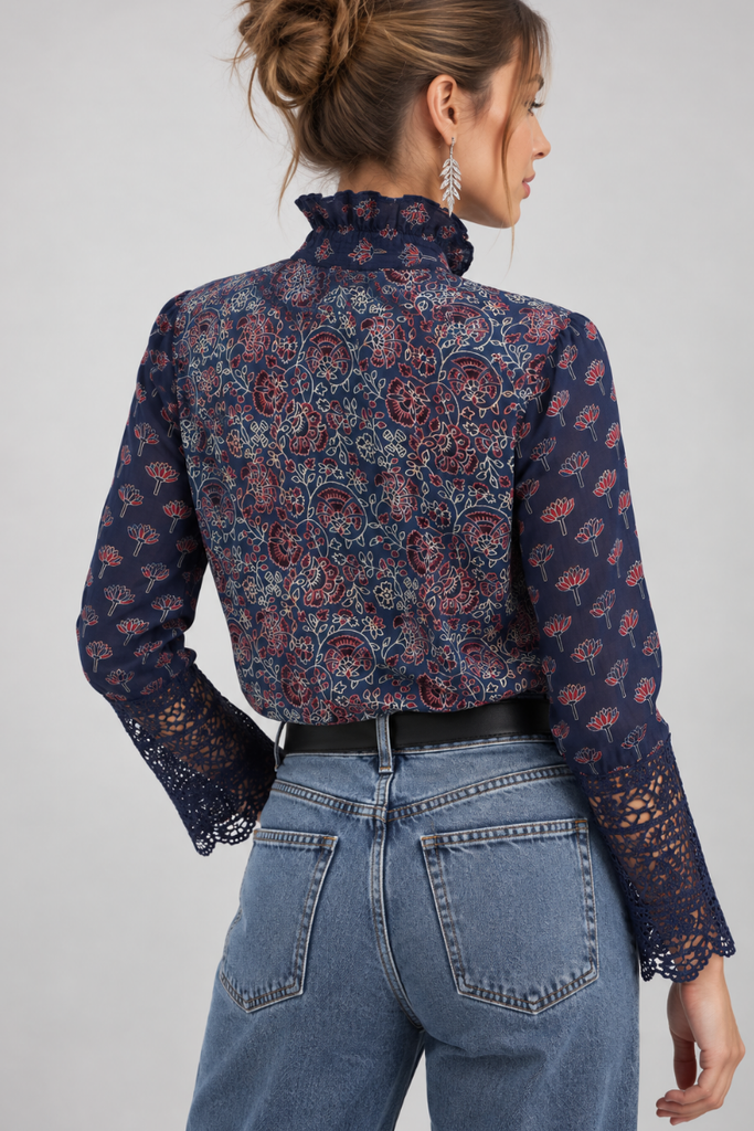 BLUSA BLOOM AZUL