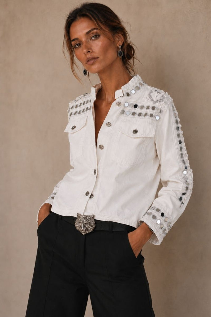 CHAQUETA WHITE DENIM