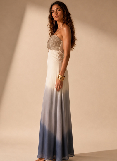 VESTIDO MAXI STORM GREY OMBRE