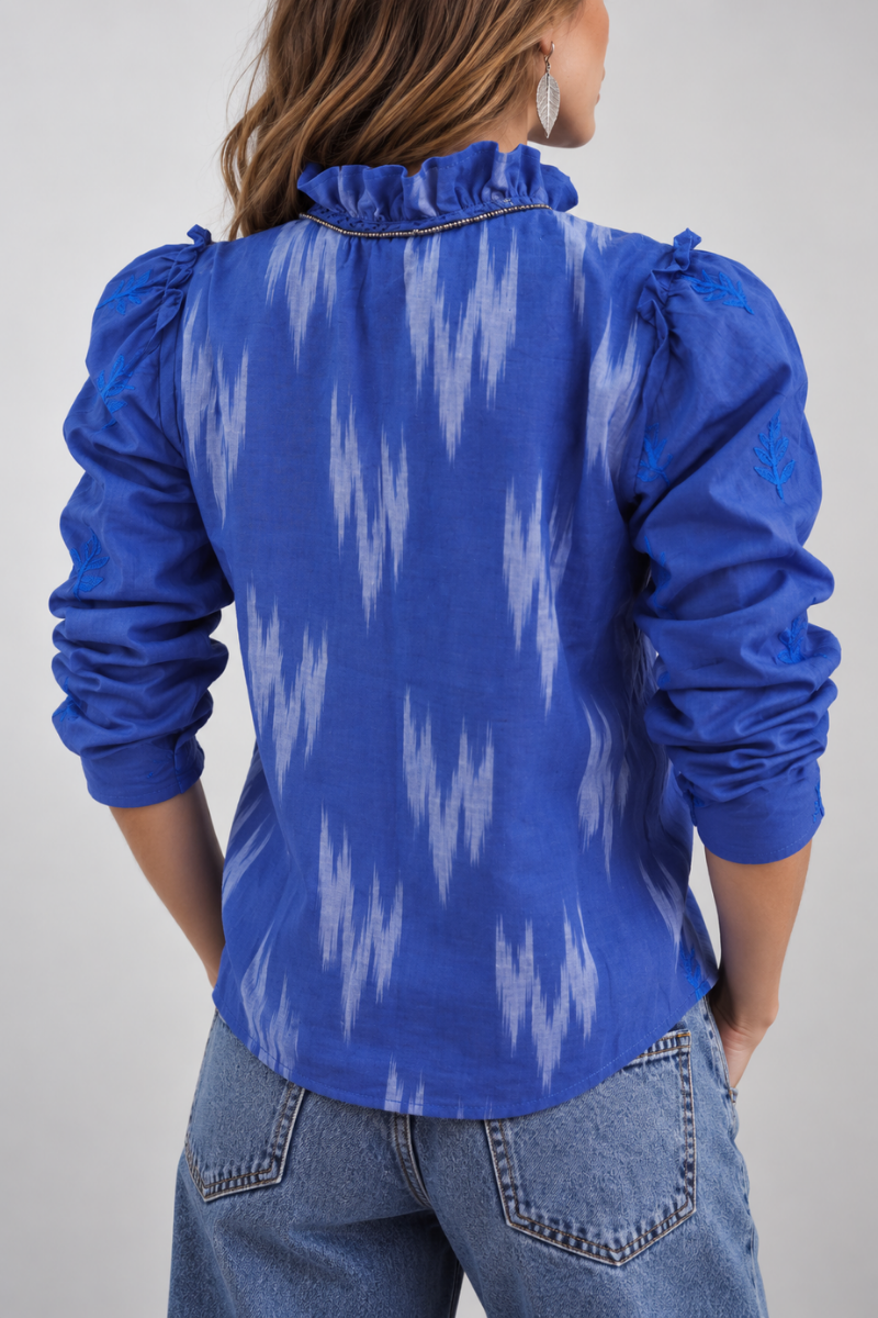 BLUSA ETHNIC AZUL CLARO