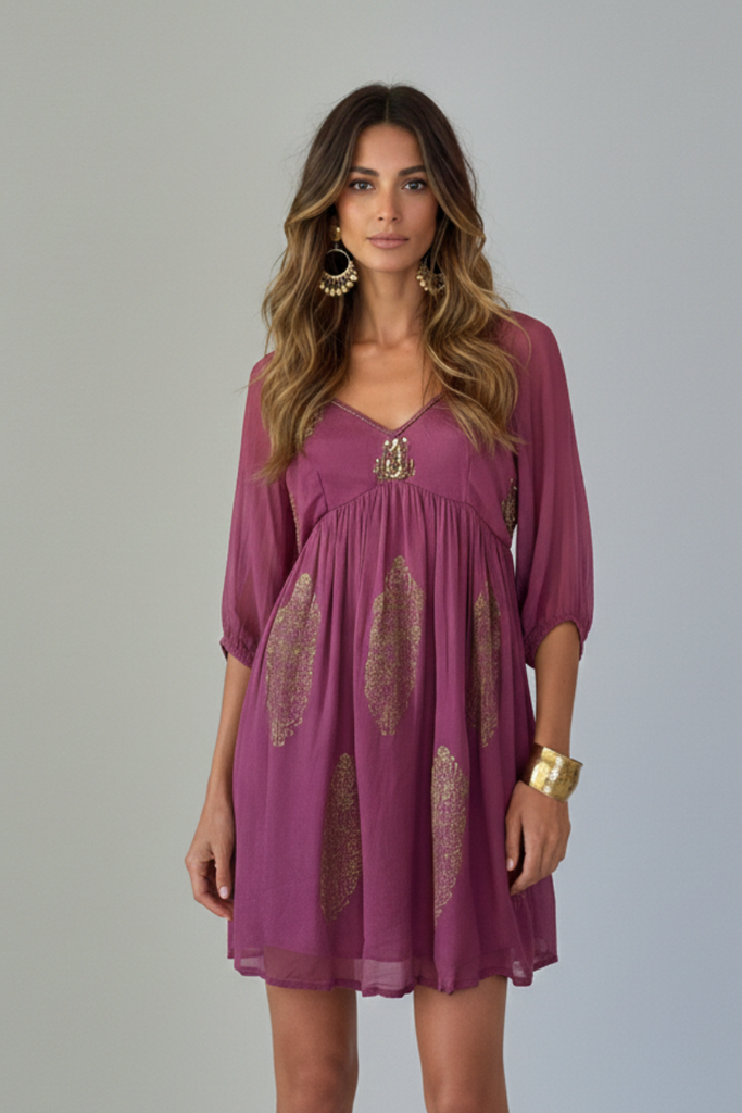 VESTIDO MINI RYLEE GRAPE JUICE