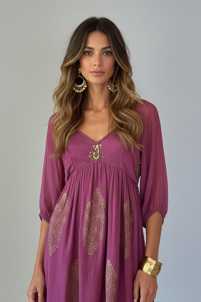 VESTIDO MINI RYLEE GRAPE JUICE