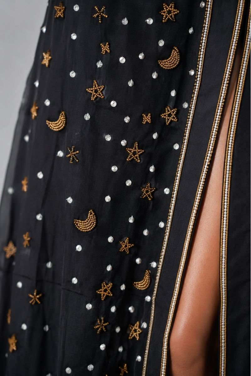VESTIDO MAXI GALAXY NEGRO