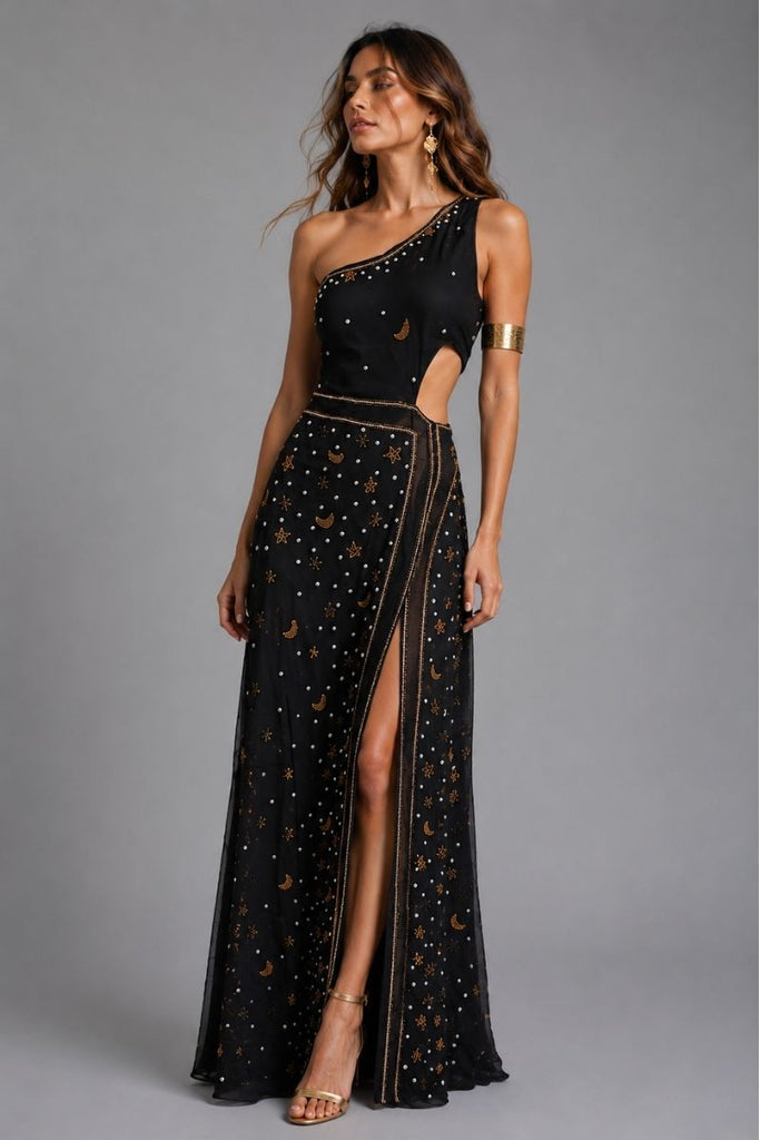 VESTIDO MAXI GALAXY NEGRO