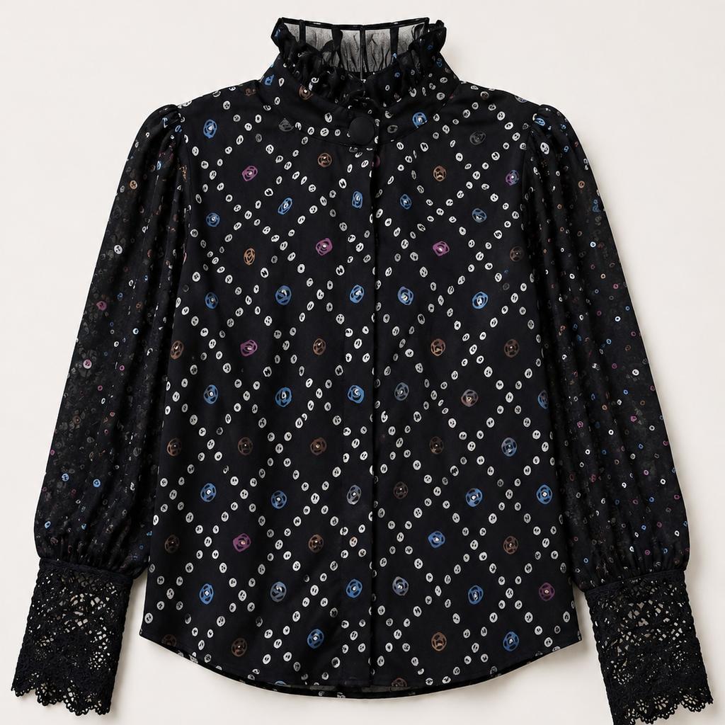 BLUSA DOT AZUL MARINO