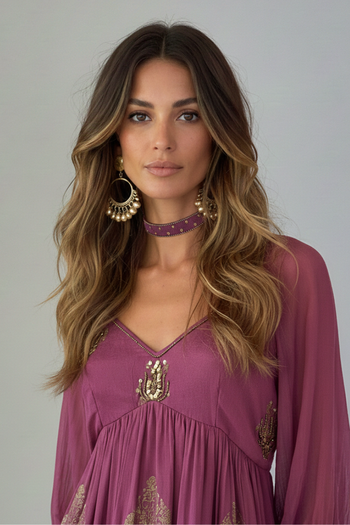 VESTIDO MINI RYLEE GRAPE JUICE