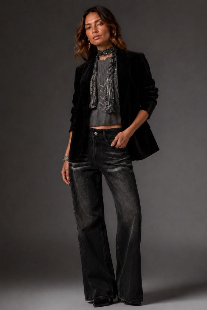 BLAZER FRAMED NEGRO