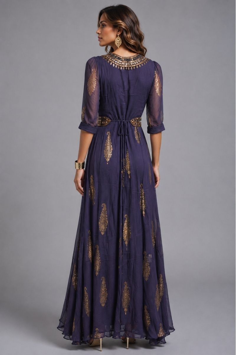 *PREVENTA* VESTIDO MAXI VALENTINA SWEET INK BLUE