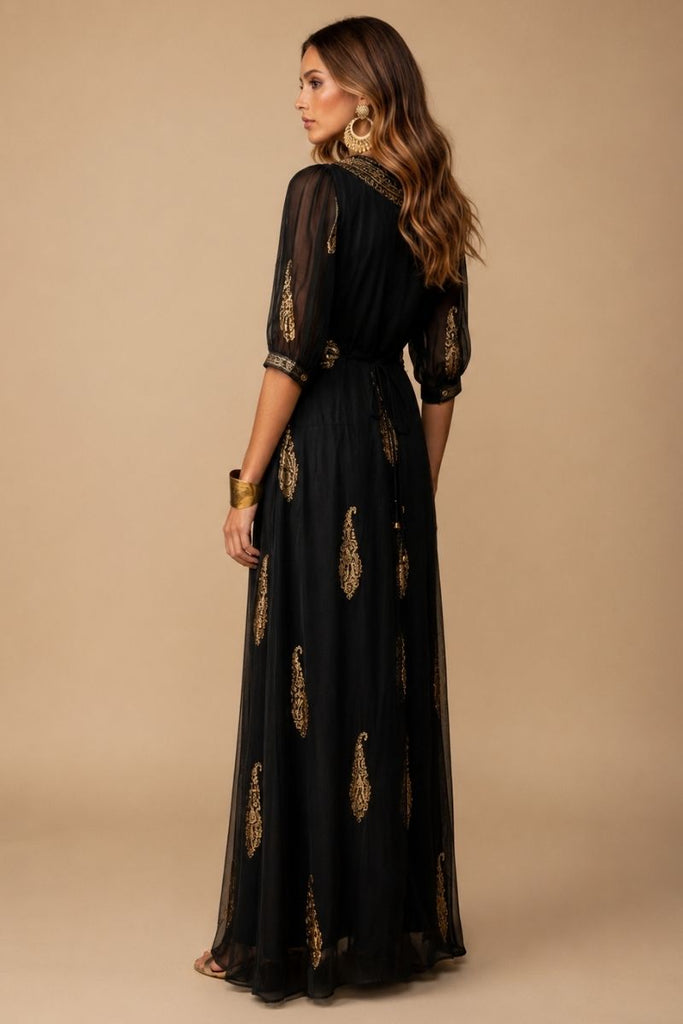 VESTIDO MAXI VALENTINA SWEET NEGRO