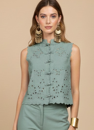 BLUSA LANI ANTIQUE GREEN