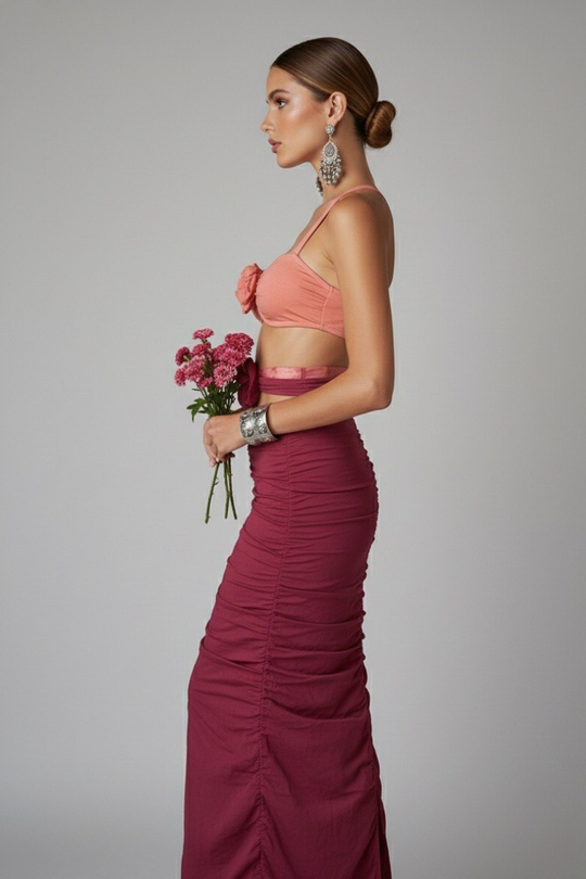 VESTIDO MAXI SELENA RED GRAPE