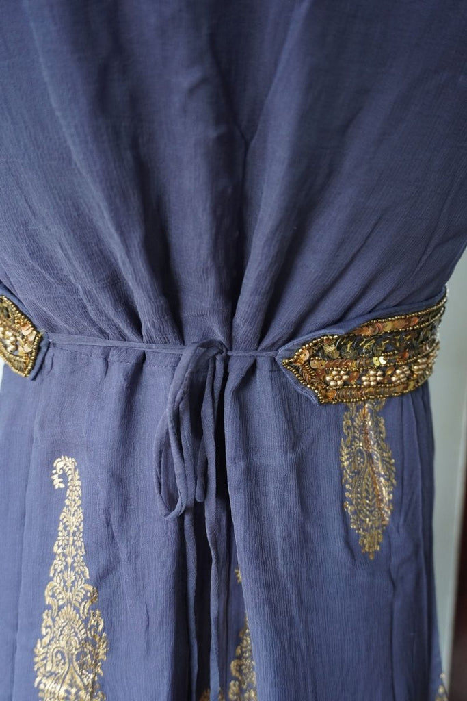 VESTIDO MAXI VALENTINA SWEET INK BLUE