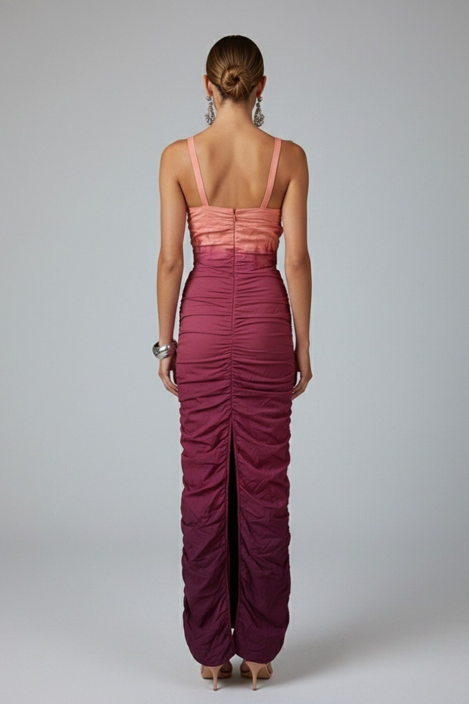 VESTIDO MAXI SELENA RED GRAPE