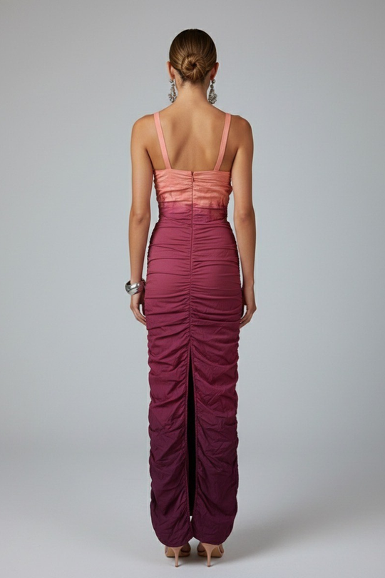 VESTIDO MAXI SELENA RED GRAPE