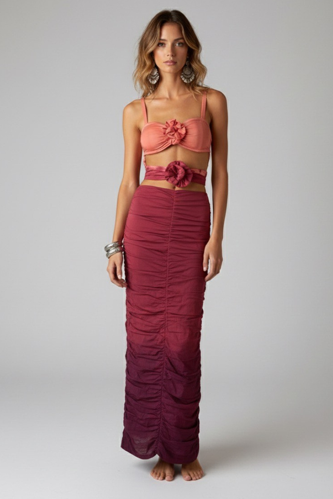 VESTIDO MAXI SELENA RED GRAPE