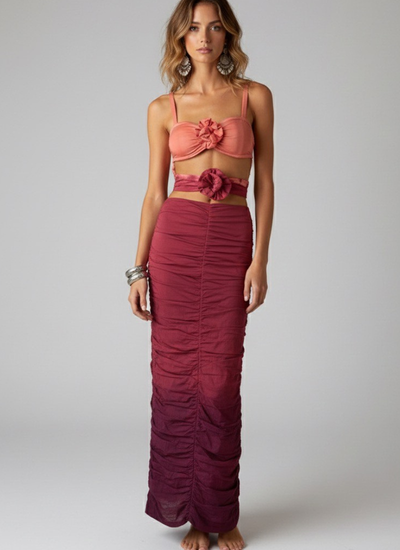 VESTIDO MAXI SELENA RED GRAPE