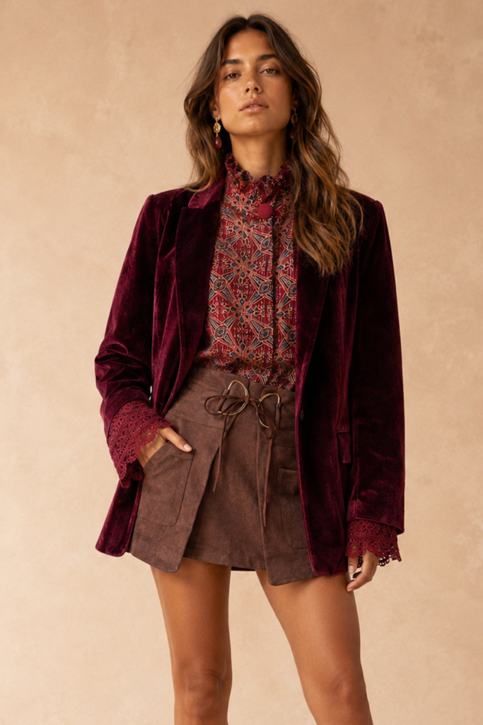 BLAZER FRAMED MAGENTA