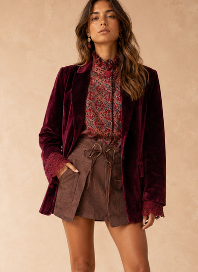 BLAZER FRAMED MAGENTA