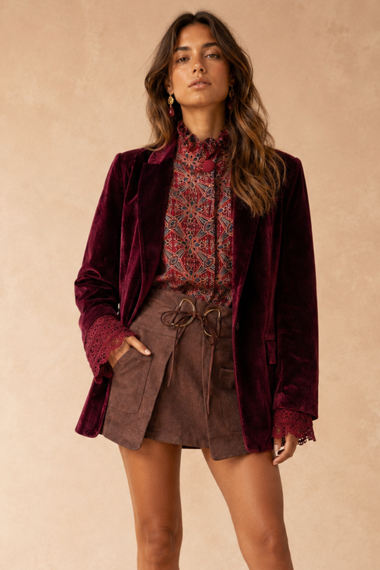 BLAZER FRAMED MAGENTA