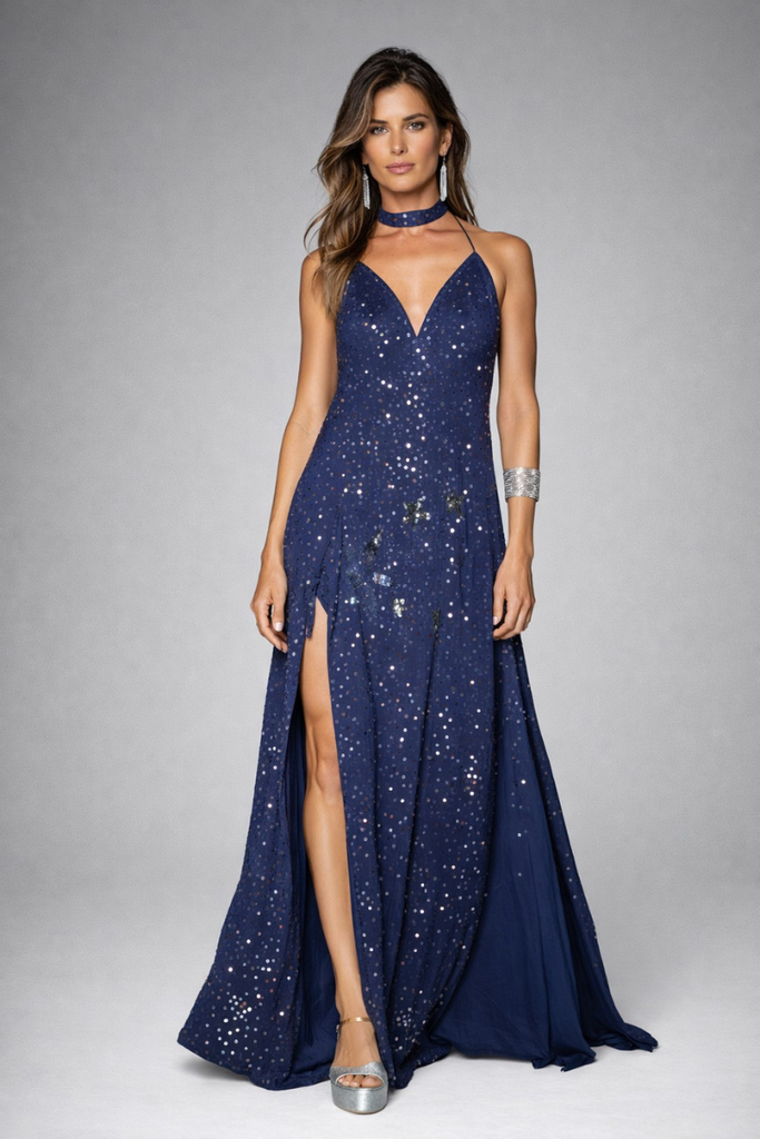 VESTIDO MAXI MYLA NAVY BLUE