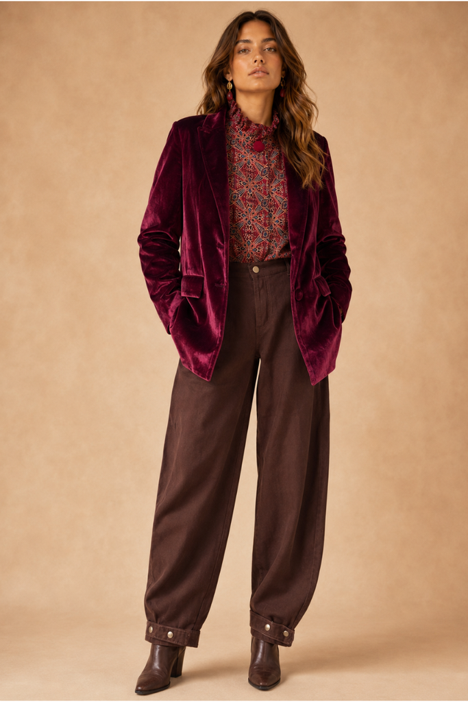 BLAZER FRAMED MAGENTA