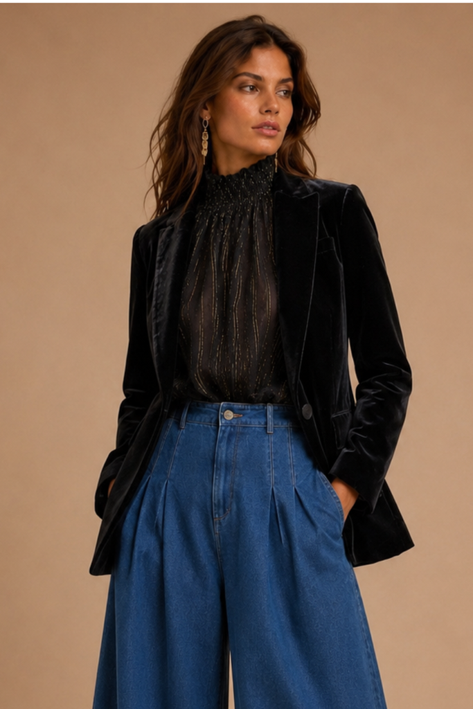 BLAZER FRAMED NEGRO